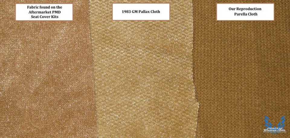 1982 Pontiac Trans Am Camel Tan OEM Upholstery Fabric